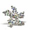 Aurora Borealis Rhinestone Flower Brooch Pin For Outfits Gifts Crafts 2 Inch